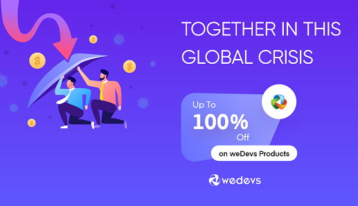 wedevs 100% off on all plugins